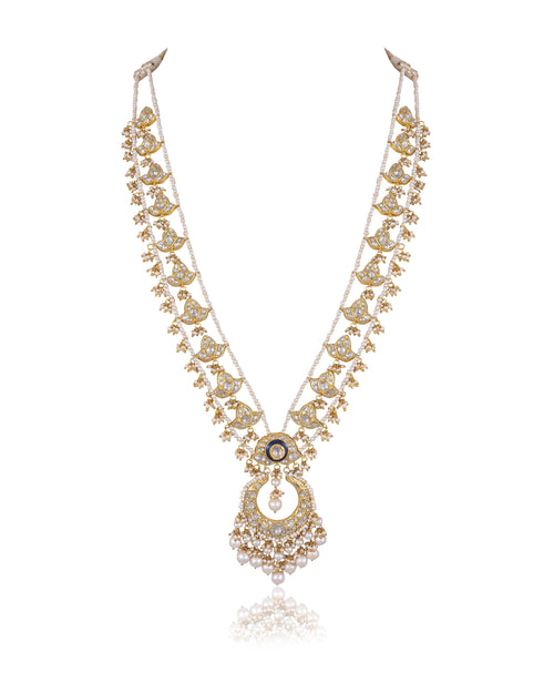 Weronika Long Necklace And Muskan Tops Polki Set