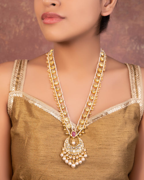 Vinaya Polki Long Necklace