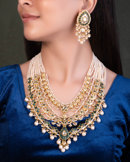 Rucheeka Polki Long Earrings - NO ORDERS