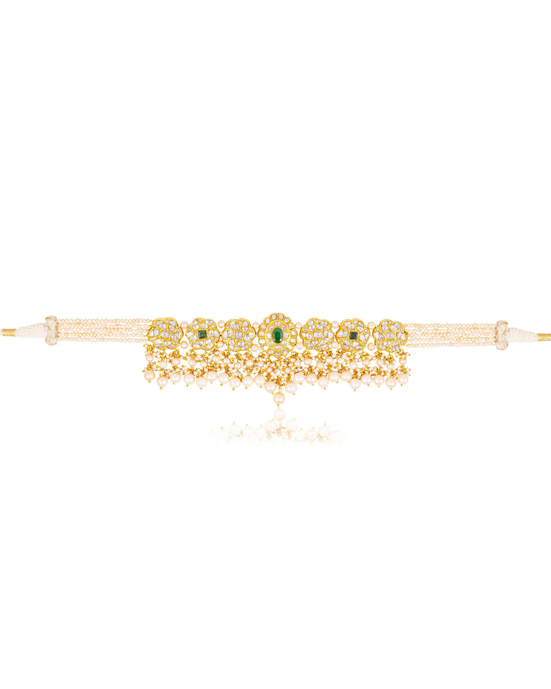 Ridhika Choker And Vrija Tops Polki Set