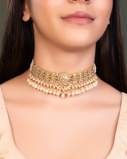 Kiran Choker And Anushka Tops Polki Set
