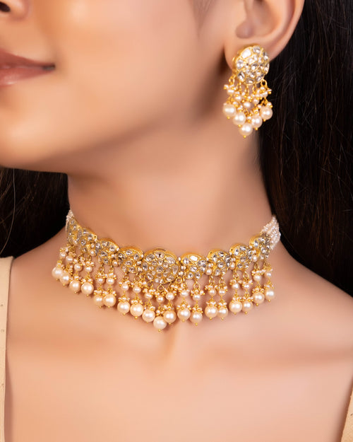 Claire Choker And Bhuvika Tops Polki Set