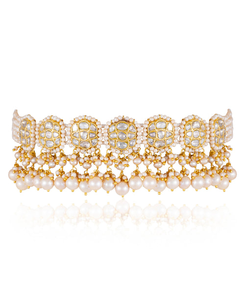 Prerna Choker And Aashka Tops Polki Set