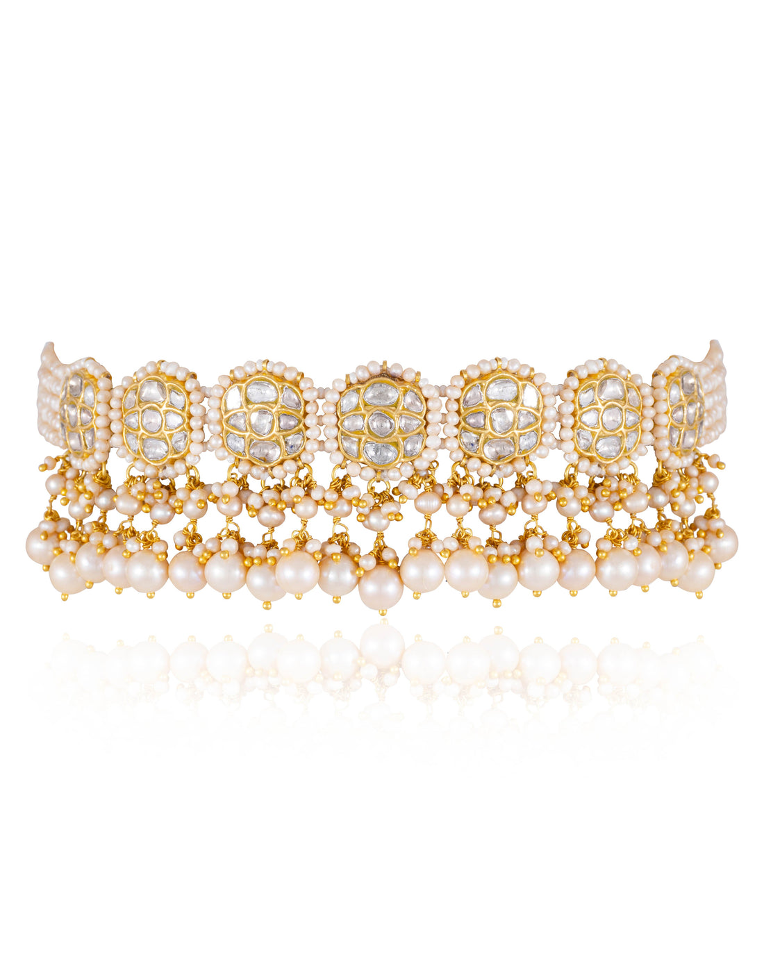 Prerna Choker And Aashka Tops Polki Set