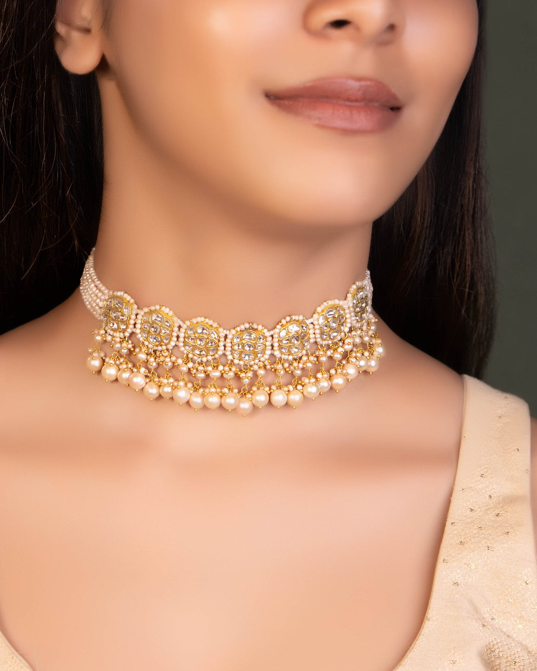 Prerna Choker And Aashka Tops Polki Set