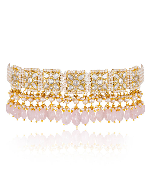 Jasmine Choker And Meerab Tops Polki Set