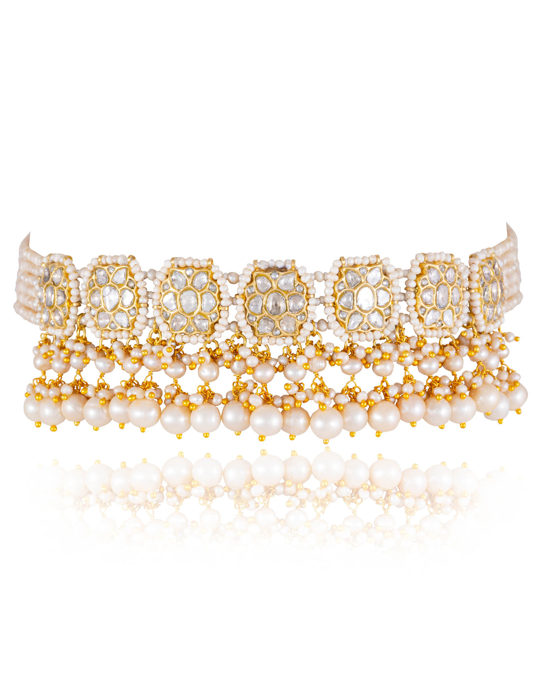 Tanisha Choker And Rukshar Tops Polki Set