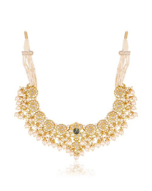 Amita Necklace And Tweesha Tops Polki Set