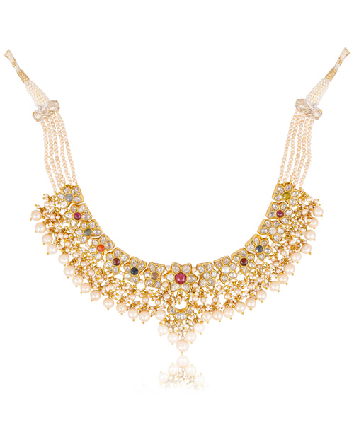Rutuja Necklace And Samreen Tops Polki Set