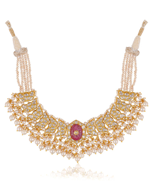 Smiti Necklace And Saloni Tops Polki Set