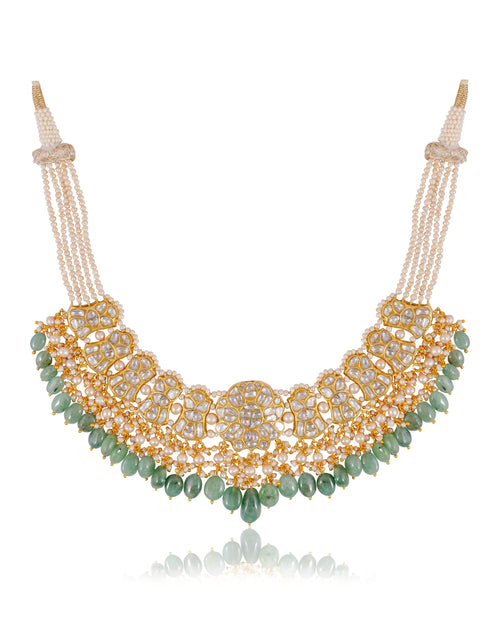 Vrutika Necklace And Stuti Tops Polki Set