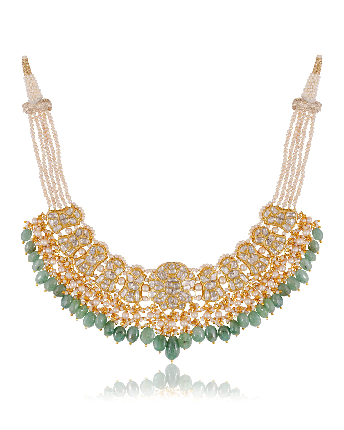 Vrutika Necklace And Stuti Tops Polki Set