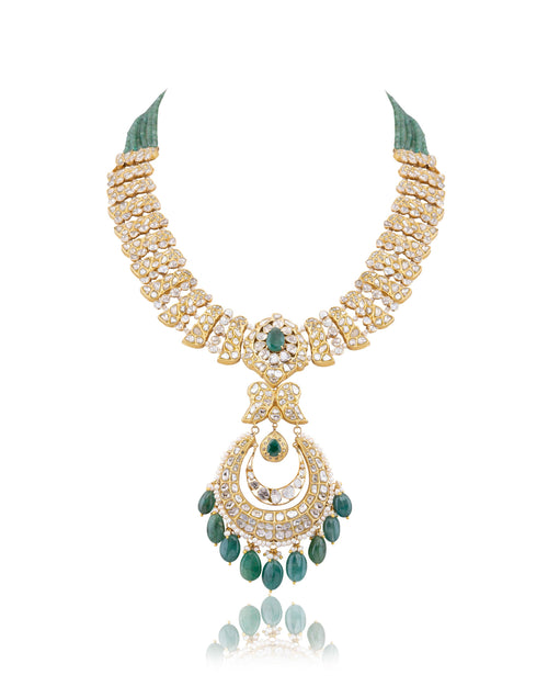 Anushka Polki And Diamond Long Necklace