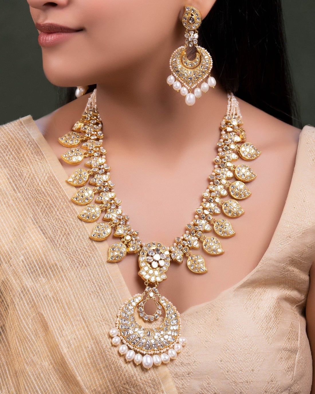 Shaheen Polki Long Necklace