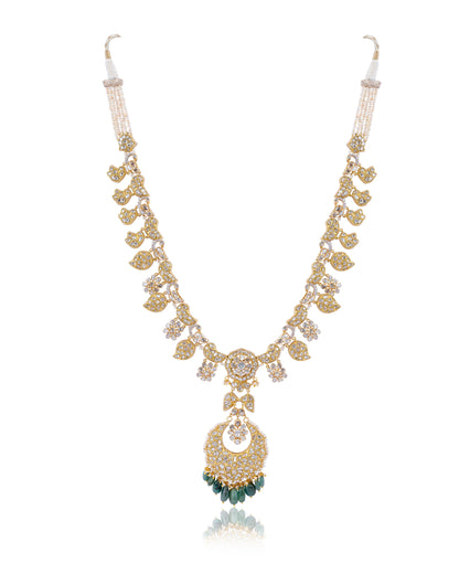 Sanaya Polki And Diamond Long Necklace