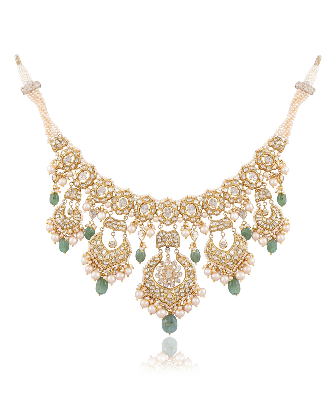 Inaya Necklace And Mahika Chandbalis Polki And Diamond Set