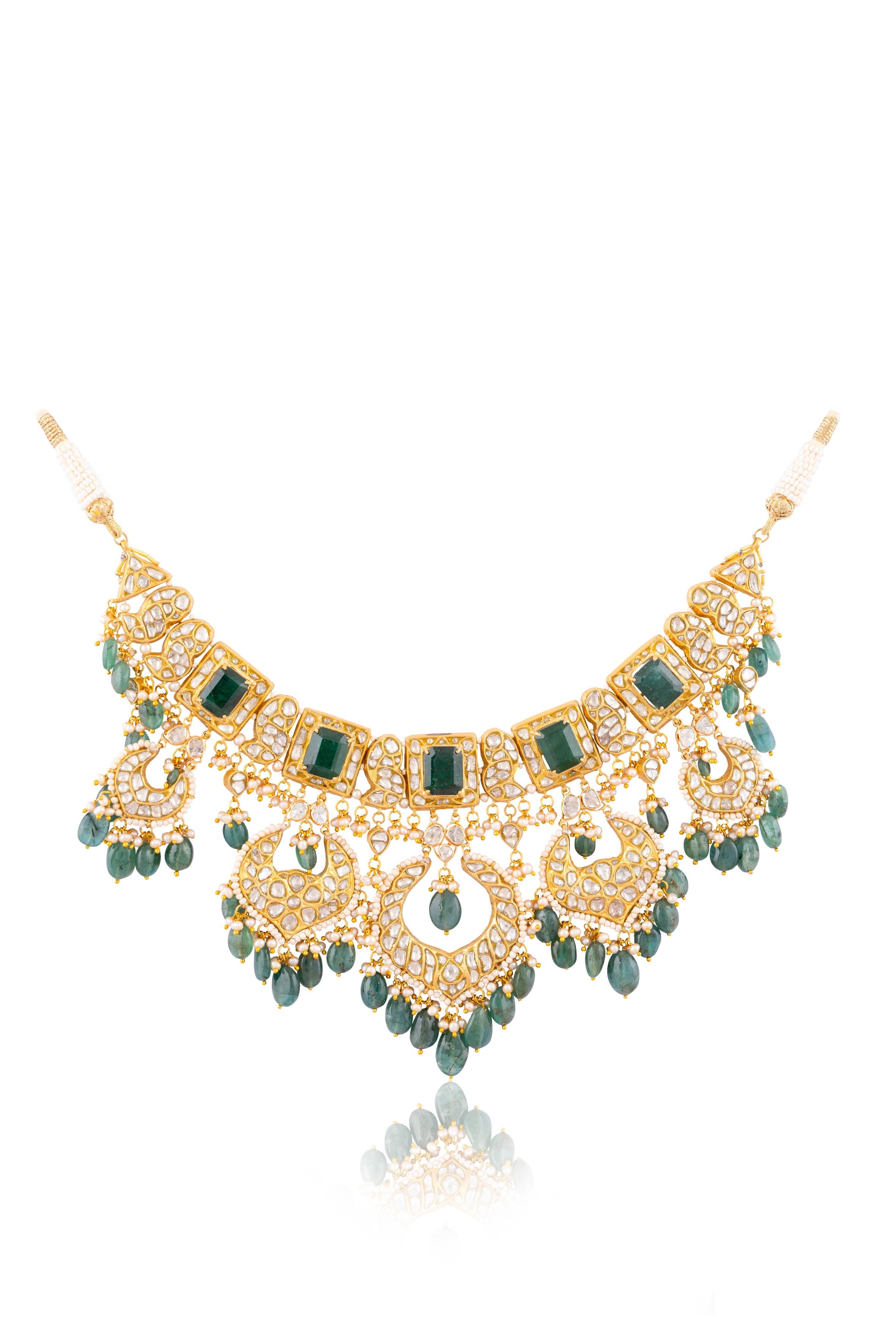 Tanvi Necklace And Eesha Chandbalis Polki Set