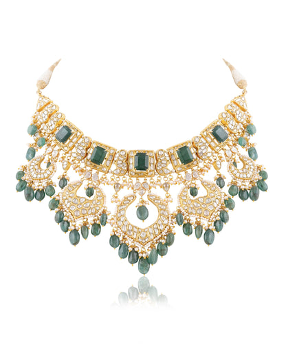 Tanvi Necklace And Eesha Chandbalis Polki Set