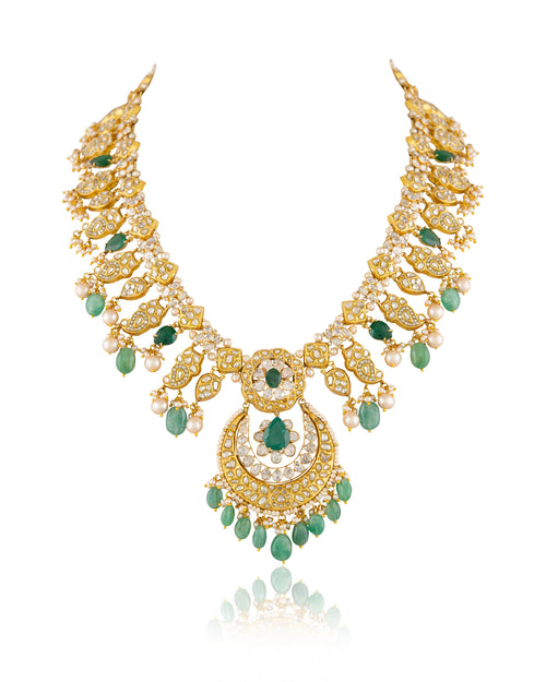Zadie Polki And Diamond Long Necklace