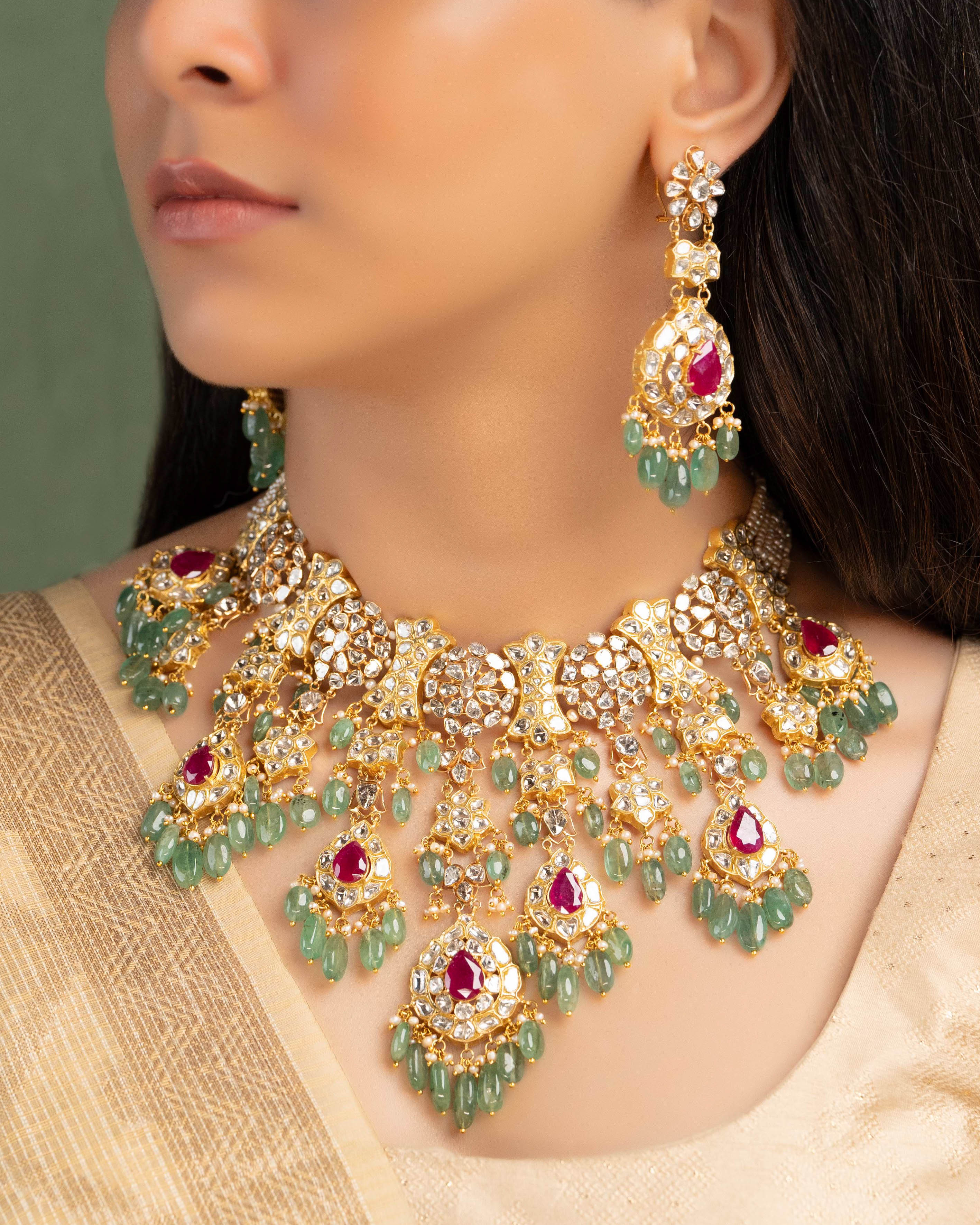 Zeenat Polki Necklace