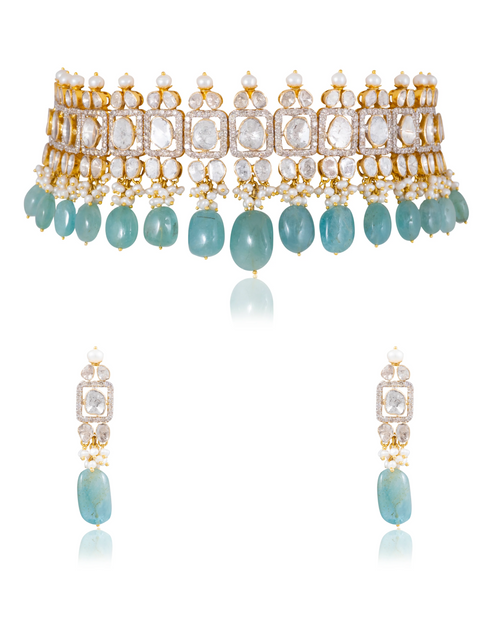 Shirley Choker And Jakayla Tops Polki Set