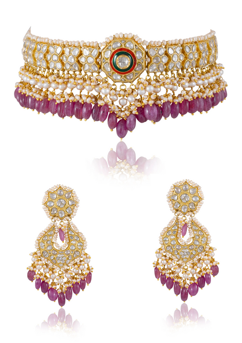 Jacinta Choker And Gayatri Chandbalis Polki Set