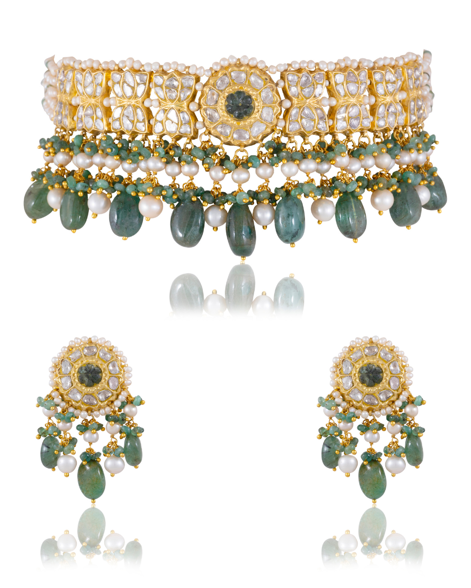 Polki Jewellery Certified Bridal Necklaces Choker Sets