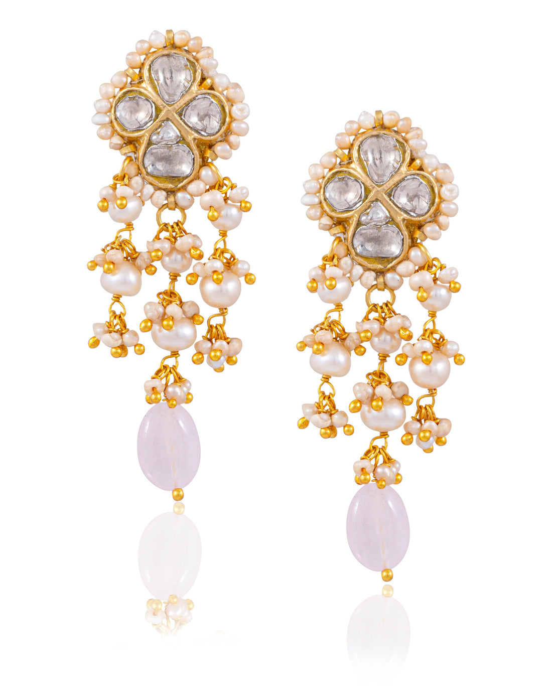 Sushma Necklace And Prakshitha Tops Polki Set