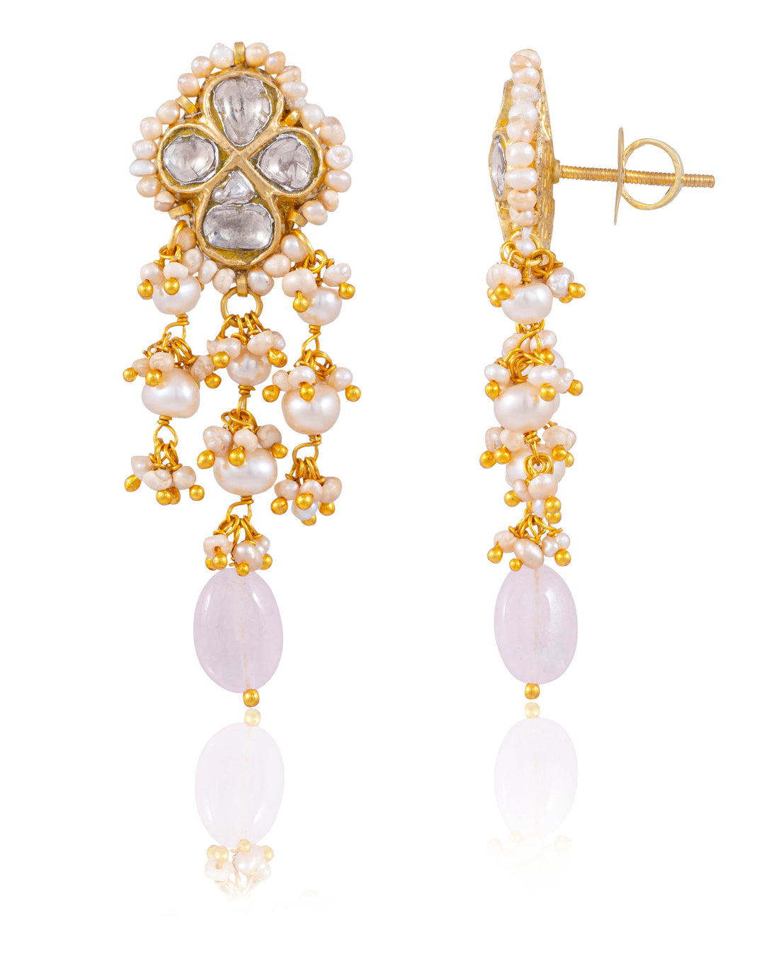 Sushma Necklace And Prakshitha Tops Polki Set