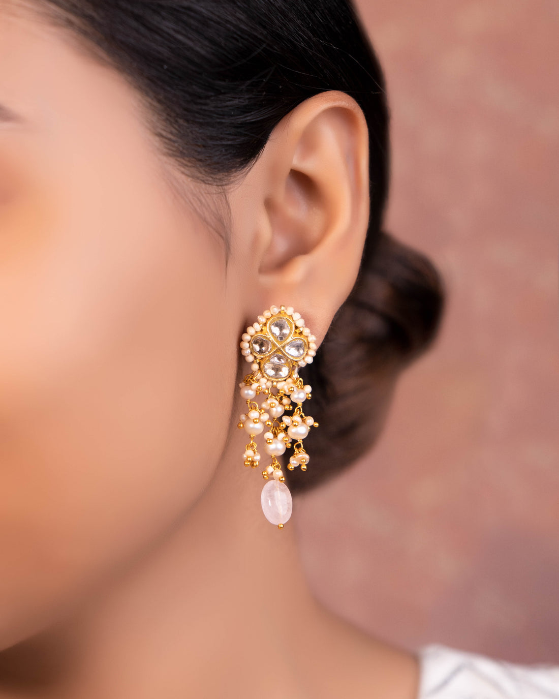 Sushma Necklace And Prakshitha Tops Polki Set