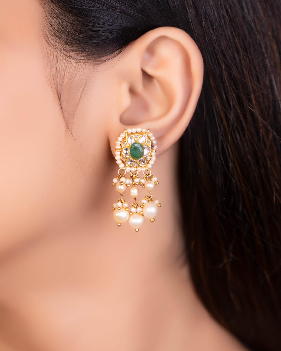 Ridhika Choker And Vrija Tops Polki Set