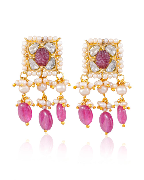 Diptija Choker And Faeema Tops Polki Set