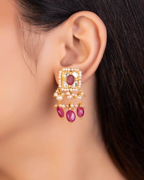 Diptija Choker And Faeema Tops Polki Set