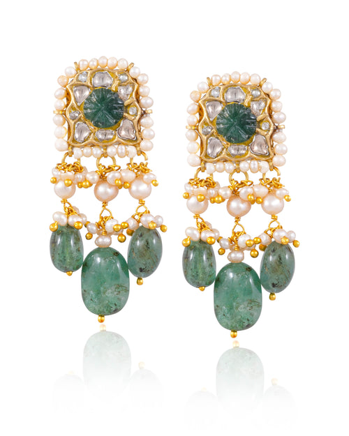 Aldrin Choker And Karishma Tops Polki Set