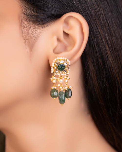 Aldrin Choker And Karishma Tops Polki Set