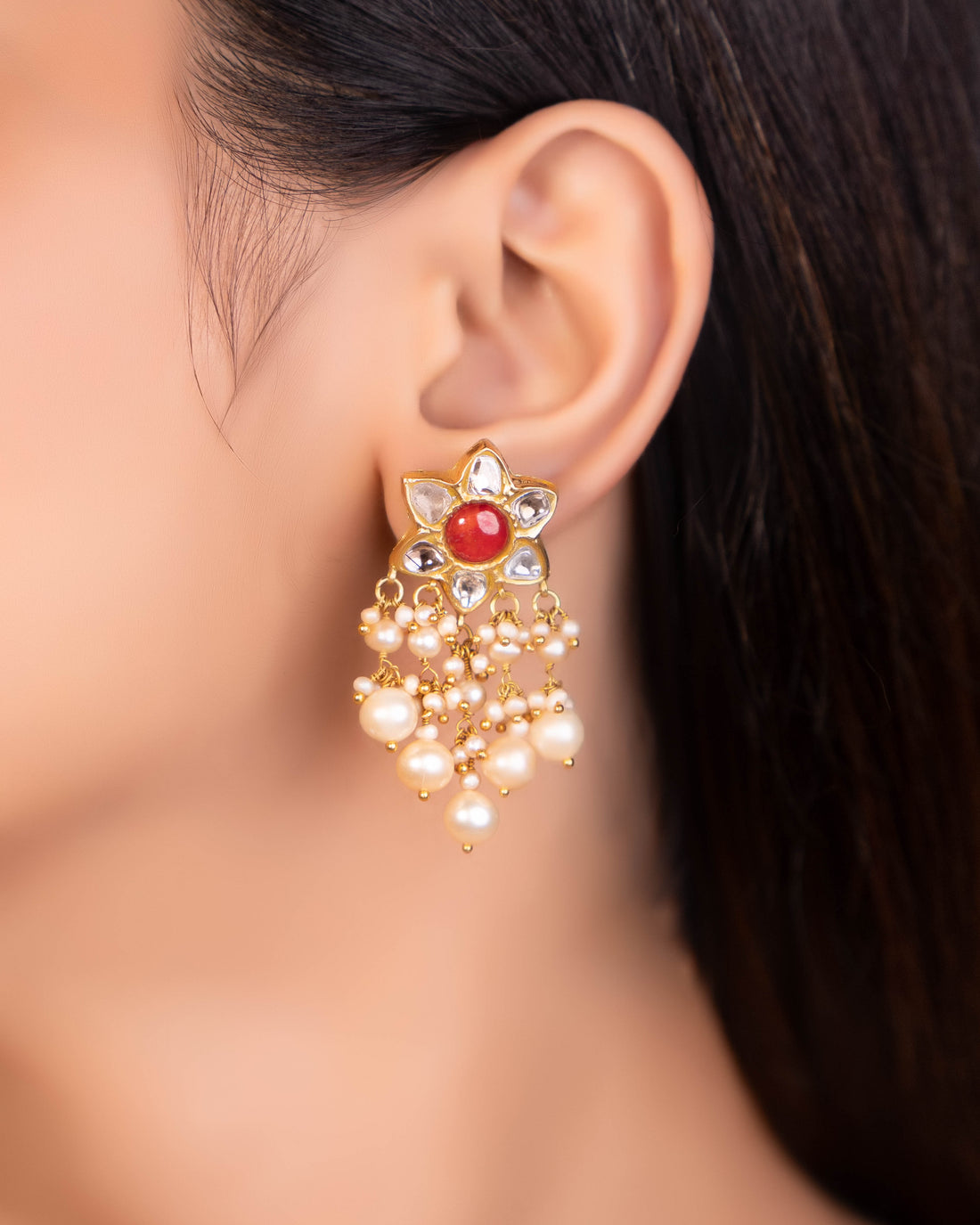 Rutuja Necklace And Samreen Tops Polki Set