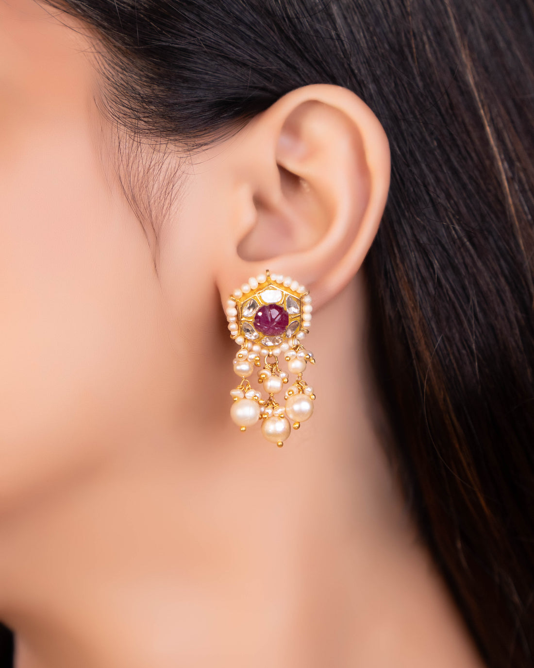 Smiti Necklace And Saloni Tops Polki Set