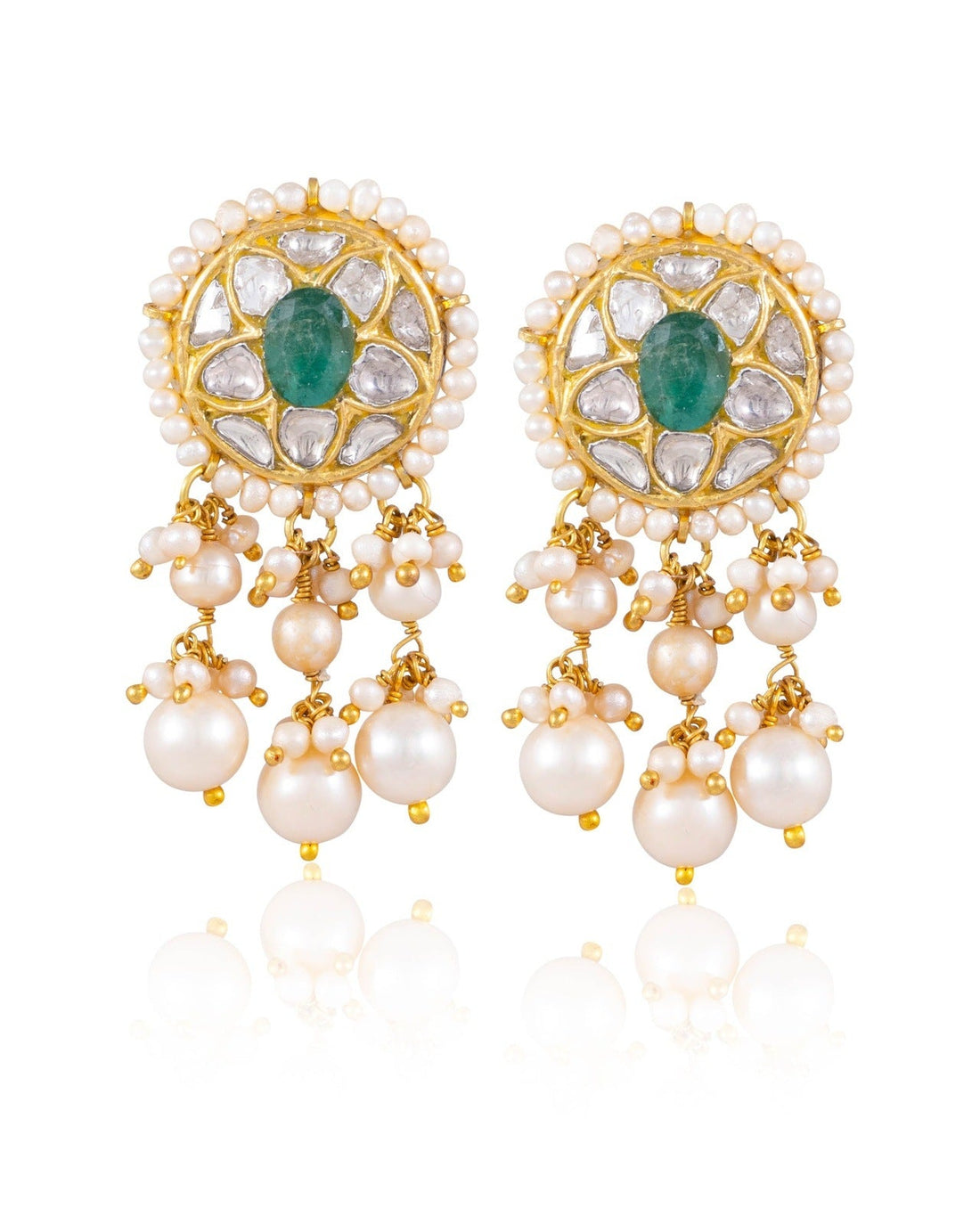 Vinita Necklace And Ruhuliya Tops Polki Set