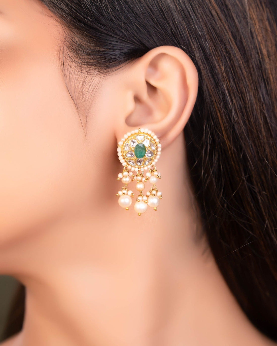 Vinita Necklace And Ruhuliya Tops Polki Set