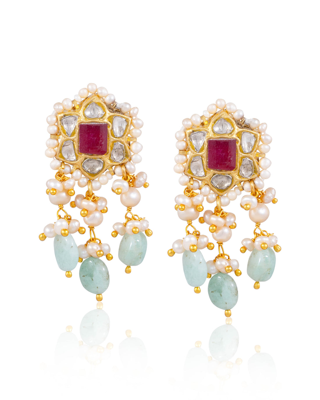 Pareen Necklace And Shaina Tops Polki Set