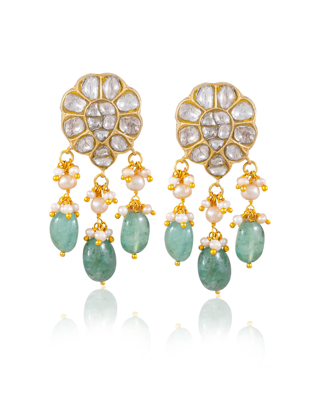 Vrutika Necklace And Stuti Tops Polki Set