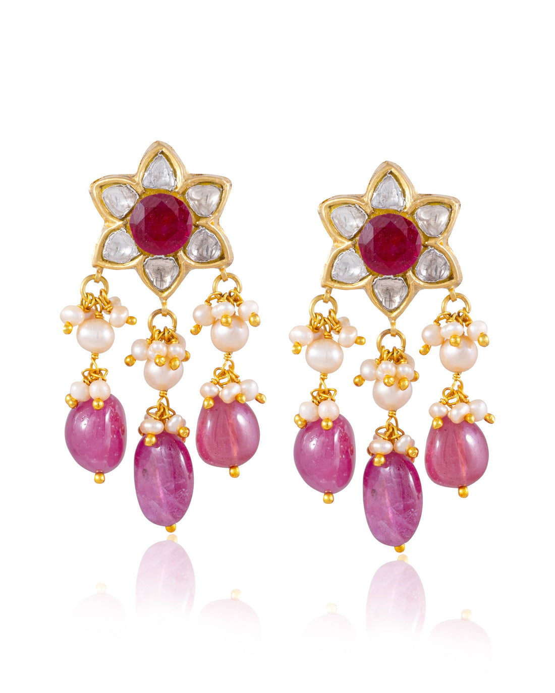 Metanshi Necklace And Metali Tops Polki Set