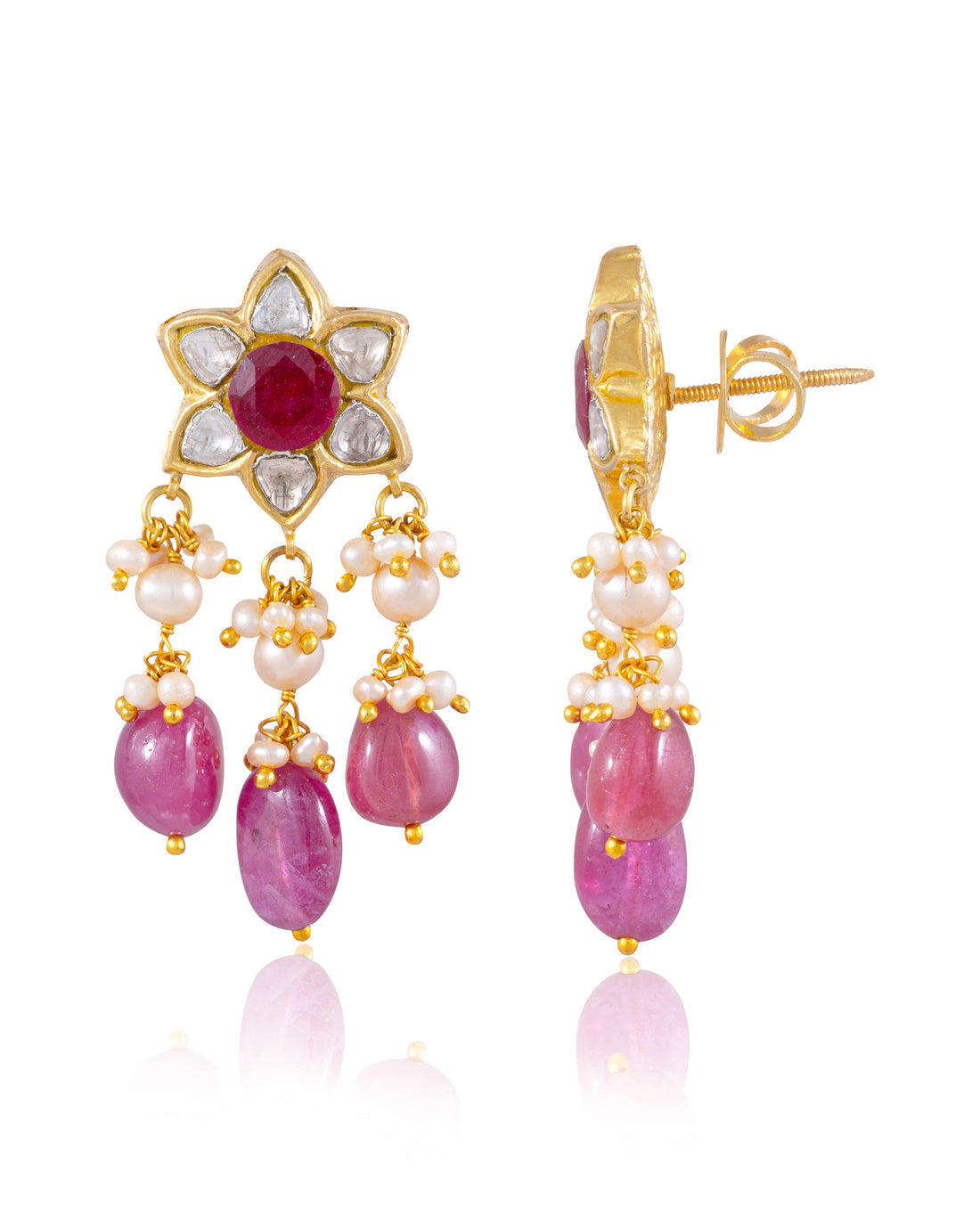 Metanshi Necklace And Metali Tops Polki Set